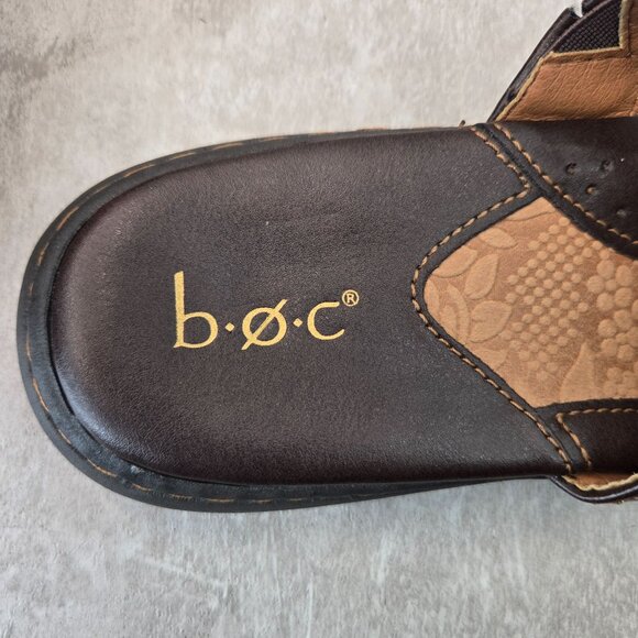 B.O.C. Toe Loop Sandals Sz 9 Brown Indie Boho Comfort Open Toe Flip Flop Slides - Picture 10 of 11